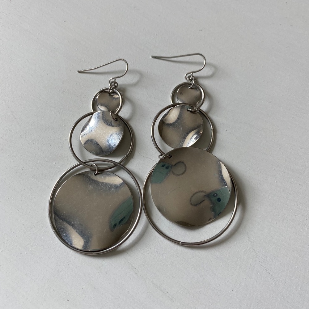 Silver dangle earrings